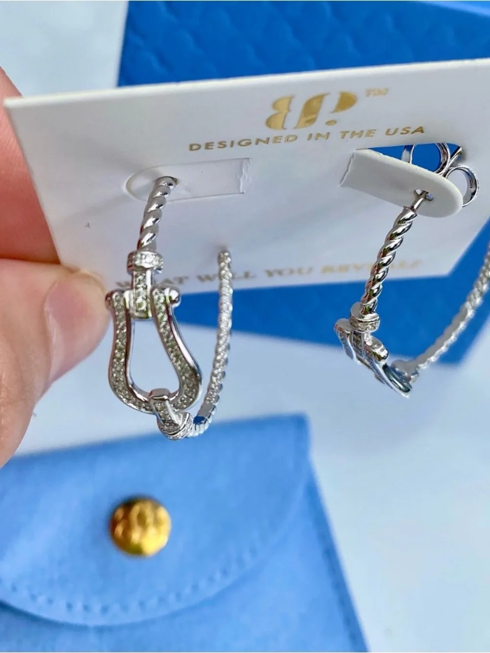 Bomb Party RARE UNICORN 0.925 Sterling Silver Hoop Earrings